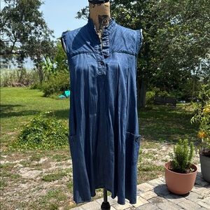 Jack by BB Dakota Blue Mini Chambray Dress Size Small